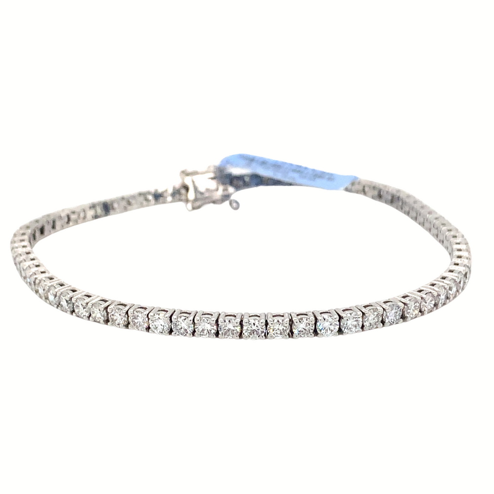 14K White gold Lab Grown Diamond Tennis Bracelet