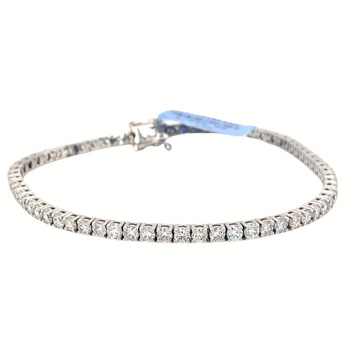 14K White gold Lab Grown Diamond Tennis Bracelet