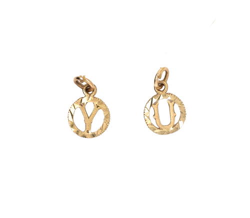 10kt Yellow Gold Initial Charms