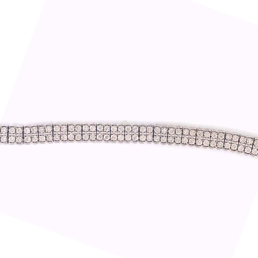 Sterling Silver with Diamonds Tennis Bracelet