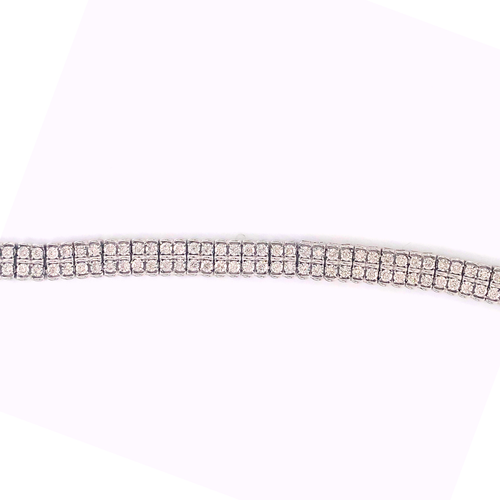 Sterling Silver with Diamonds Tennis Bracelet