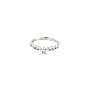 14kt White Gold .22cd + .11 Diamond Ring