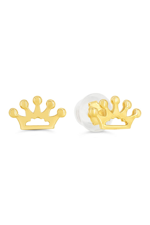 10kt Yellow Gold Crown Shape earrings