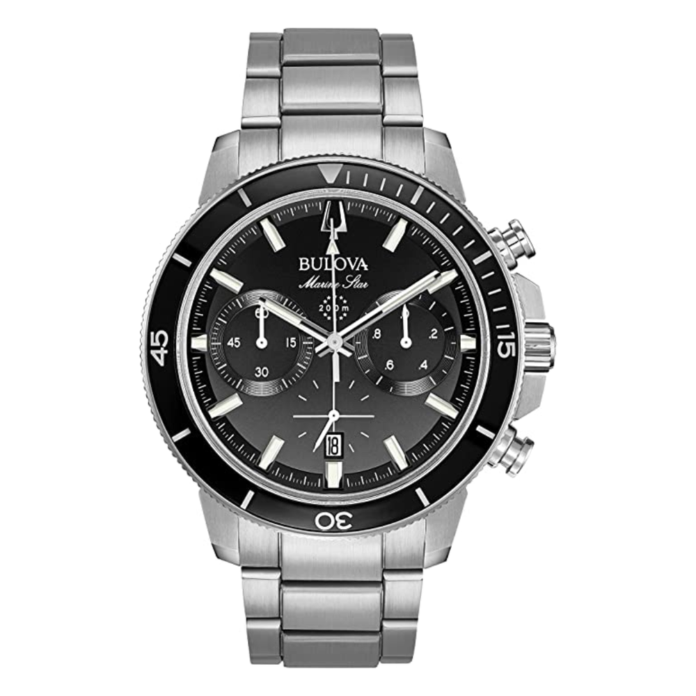 Bulova Chronograph Diver Stainless Steel Watch 96B272