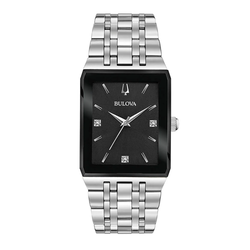 Bulova Quadra Modern Stainless Steel Watch 96D145