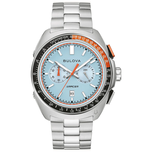 Bulova Racer 5 hand Chronograph Stainless Steel Watch 98B432