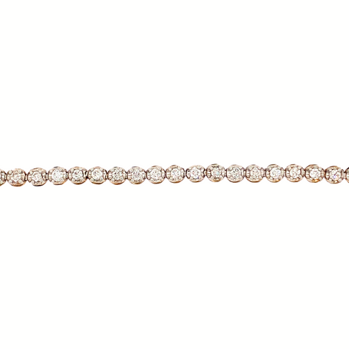 10KT Yellow Gold Natural Diamond 1.5ct TW Tennis Bracelet