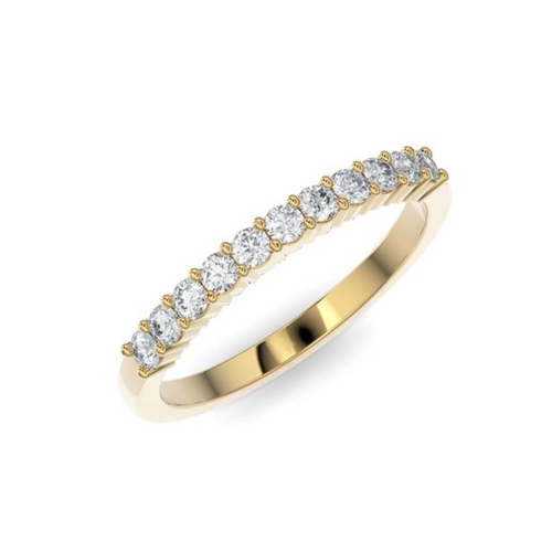 14KT Yellow Gold 0.33ct Lab Diamond Half Eternity Band