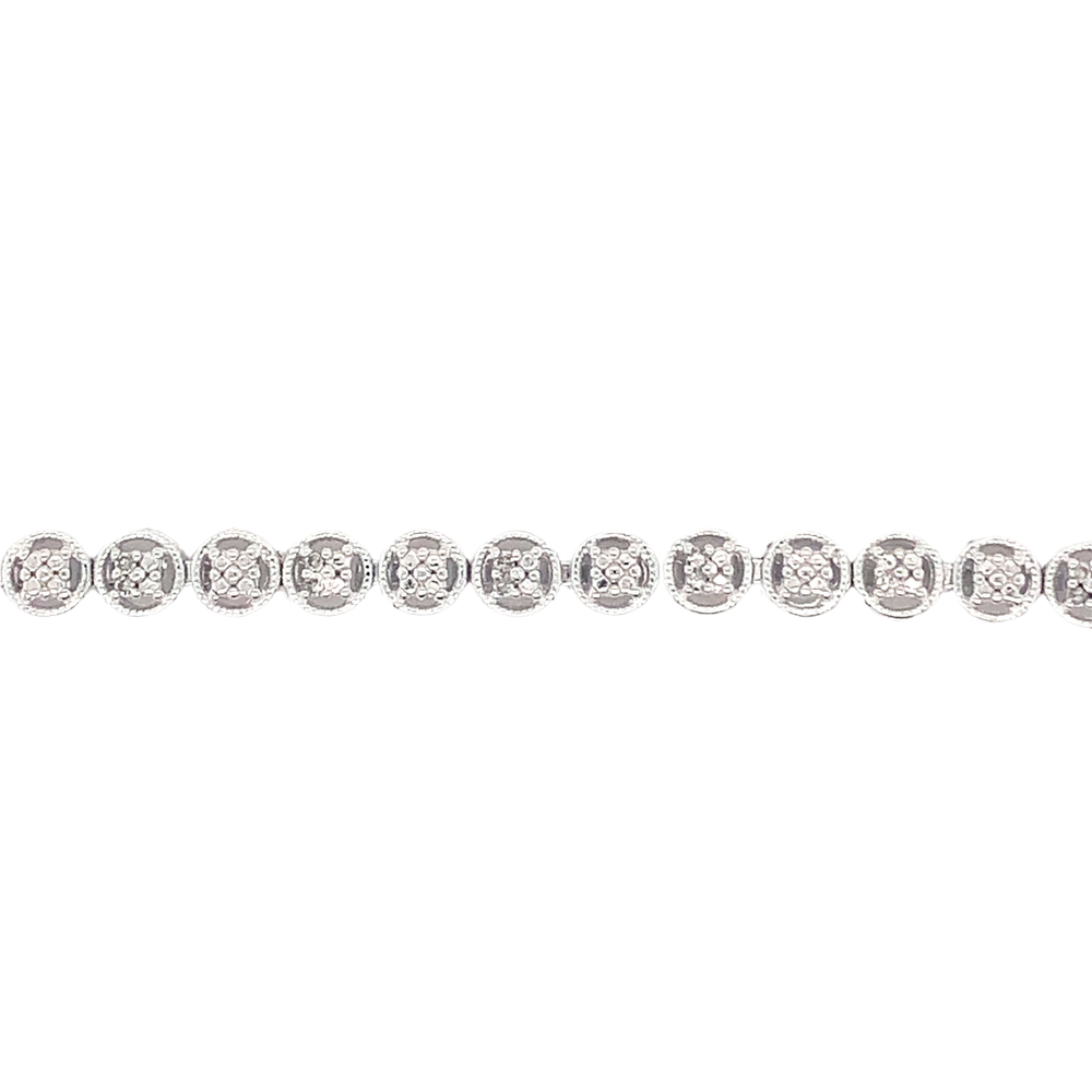Sterling Silver with Diamonds Tennis Bracelet