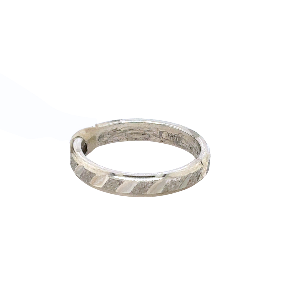 10kt White Gold Baby Band