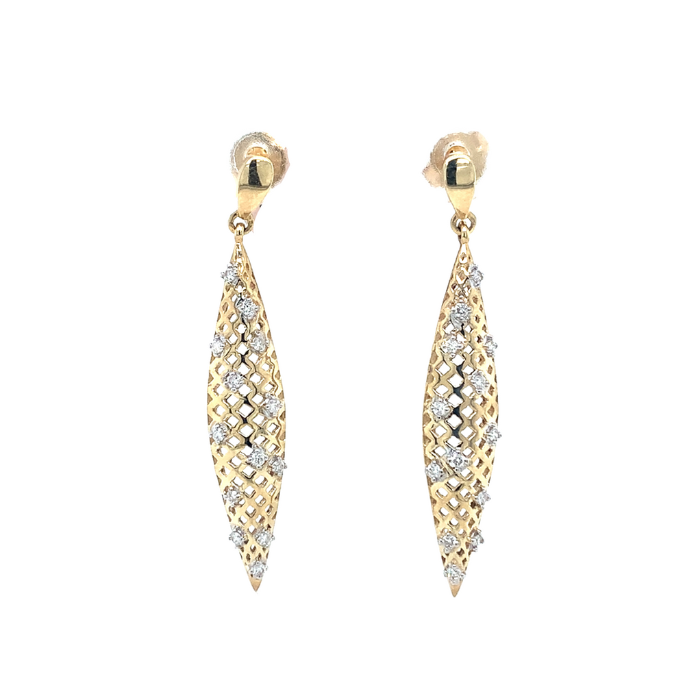 10kt Yellow Gold Diamond Earrings