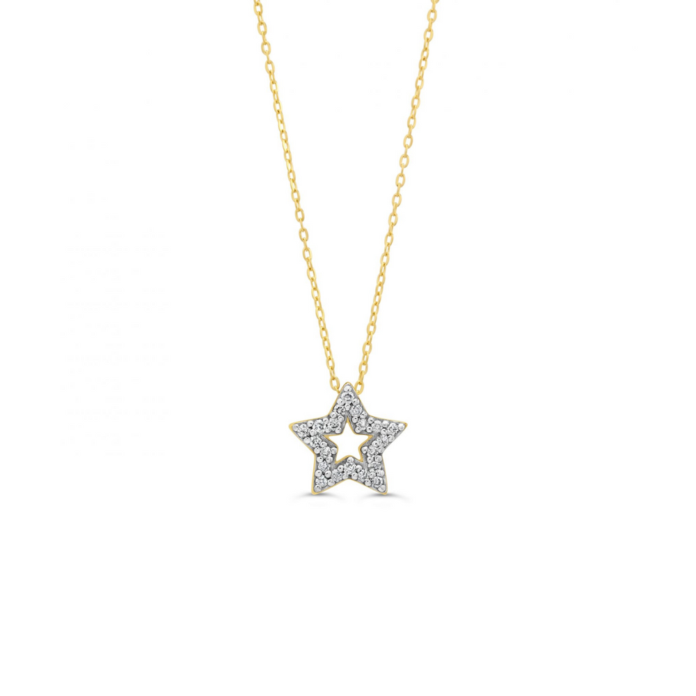 10kt Yellow Gold Diamond Star Pendant