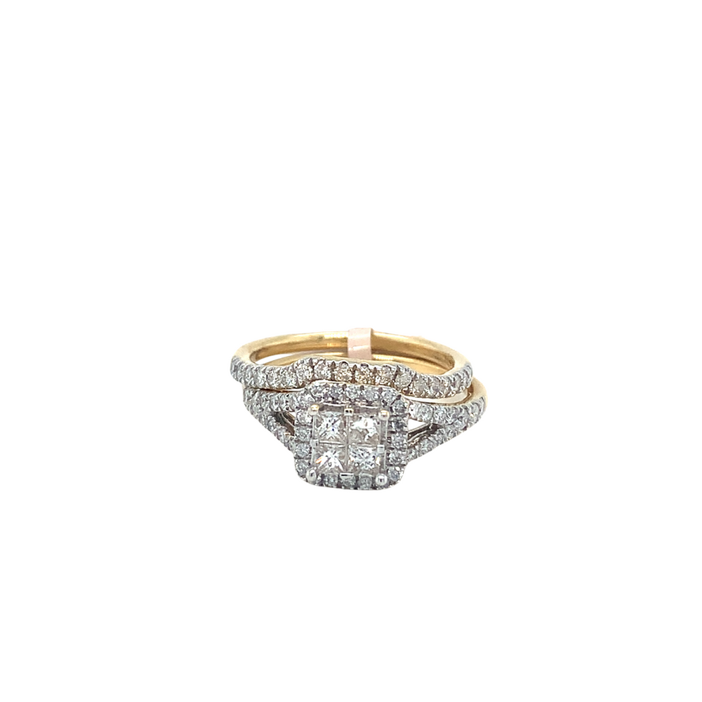14k Yellow Gold Diamond Ring set