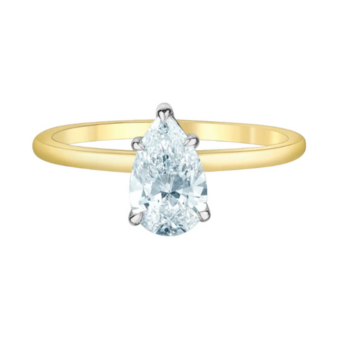 14kt Yellow Gold 1.03ct Pear Lab Grown Diamond Ring