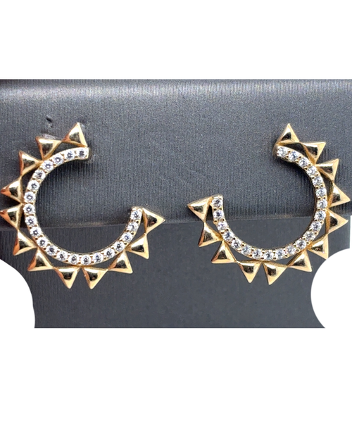 10kt Yellow Gold Fancy Hoop Earrings