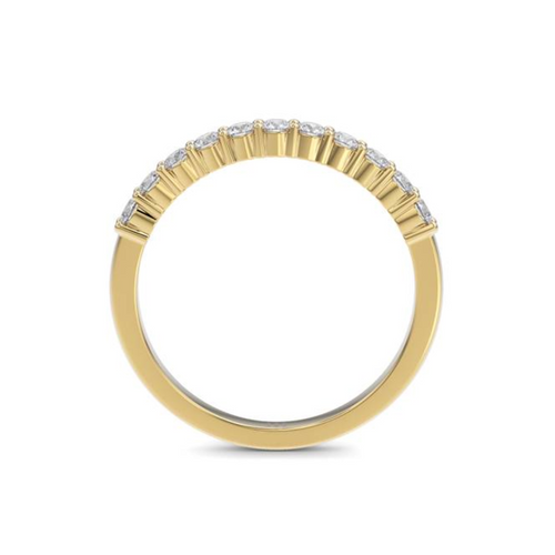 14KT Yellow Gold 0.33ct Lab Diamond Half Eternity Band