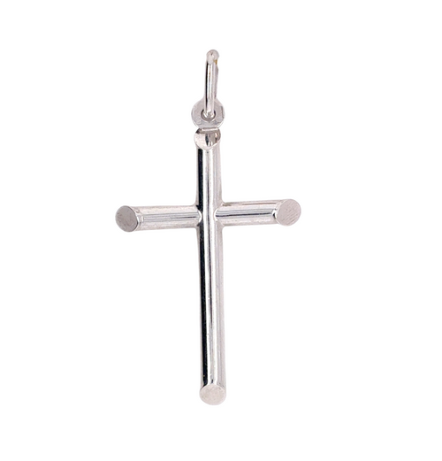 10kt White Gold Cross Charm