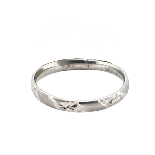 10kt White Gold Baby Band