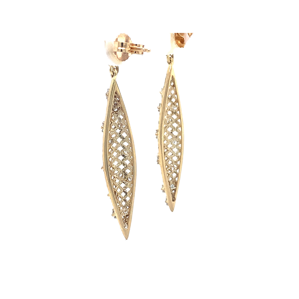 10kt Yellow Gold Diamond Earrings