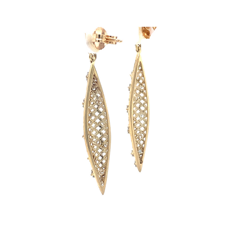 10kt Yellow Gold Diamond Earrings