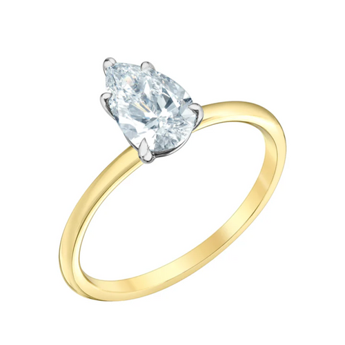 14kt Yellow Gold 1.03ct Pear Lab Grown Diamond Ring