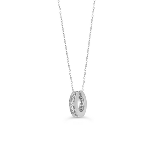 10kt White Gold Diamond Eternity Pendant