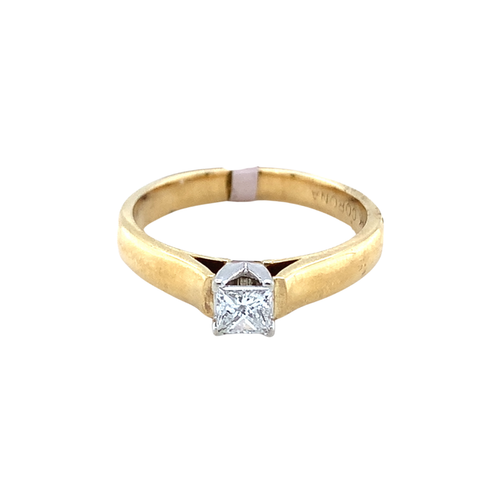14kt Yellow Gold Princess Cut Diamond Ring