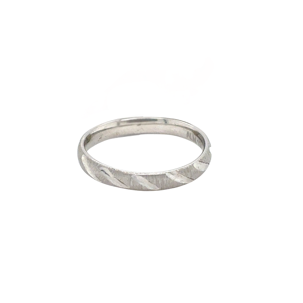 10kt White Gold Baby Band