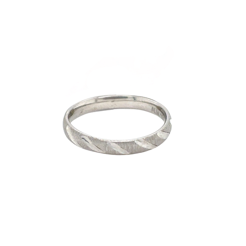 10kt White Gold Baby Band