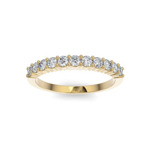 14KT Yellow Gold 0.33ct Lab Diamond Half Eternity Band
