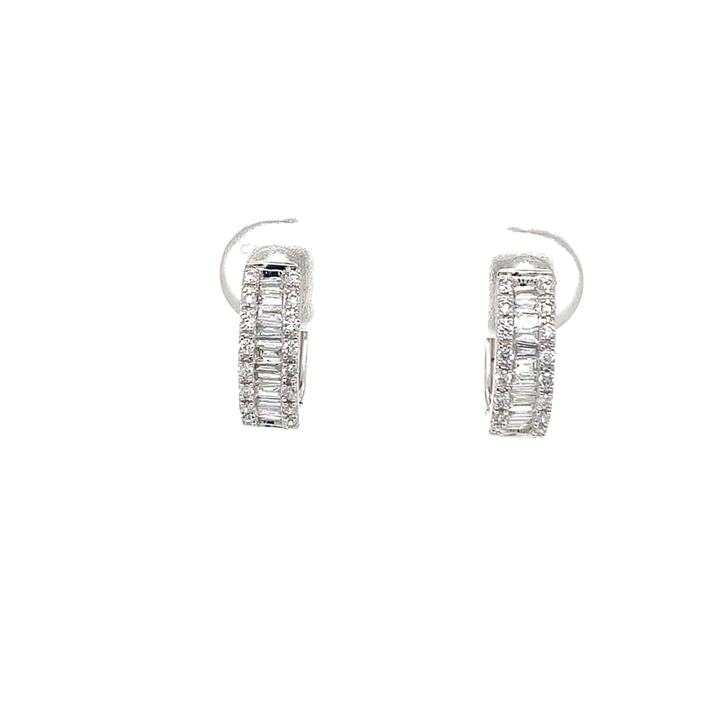 14kt White Gold Diamond Earrings
