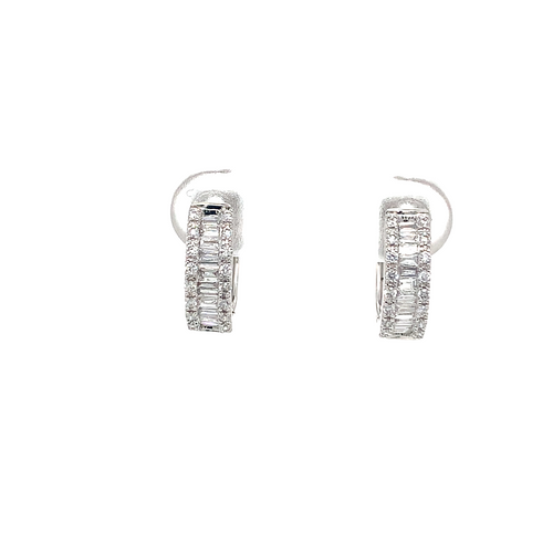 14kt White Gold Diamond Earrings