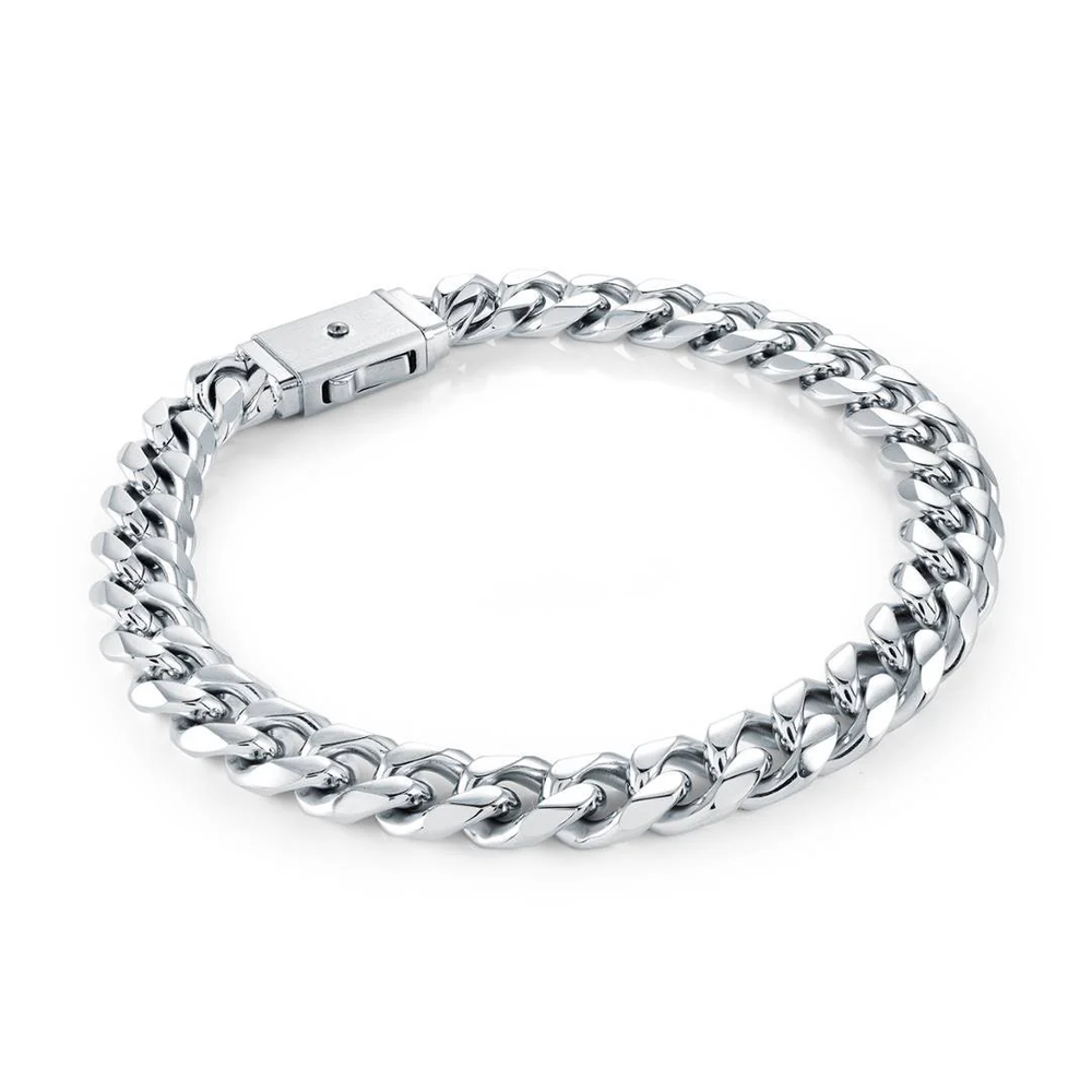 Italgem Stainless Steel Classic Curb Bracelet