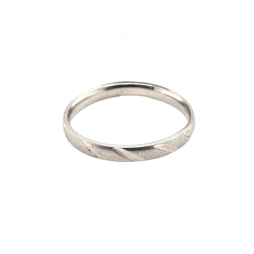 10kt White Gold Baby Band
