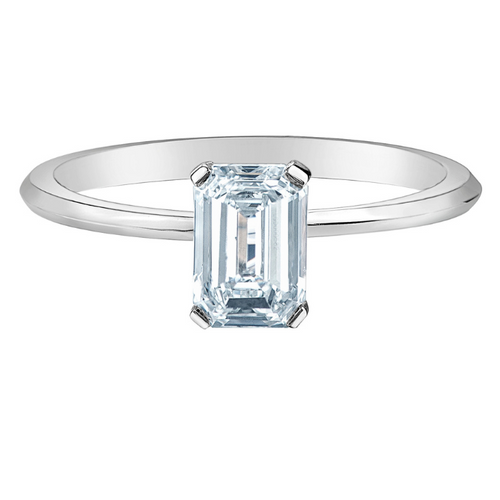 The Knife Edge Solitaire - Emerald Cut Lab Grown Diamond Solitaire - Customizable Engagement Ring
