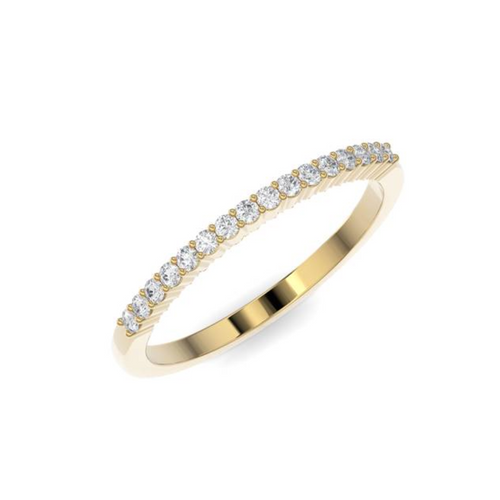14KT Yellow Gold 0.16ct Lab Diamond Half Eternity Band