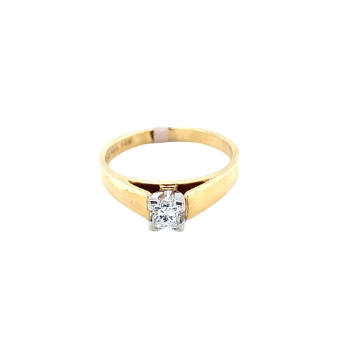 14kt Yellow Gold Princess Cut Diamond Ring