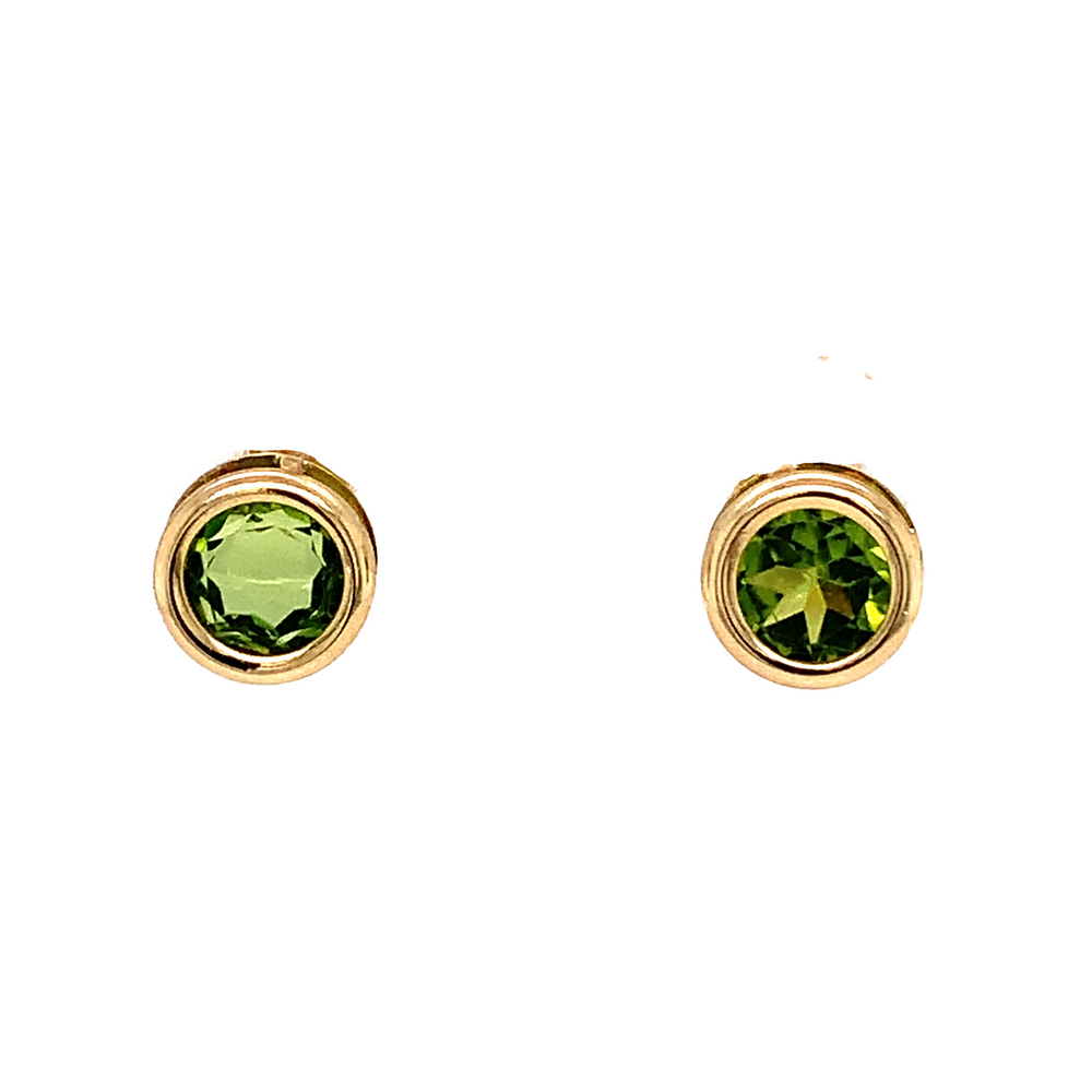 14kt Yellow Gold Peridot Earrings