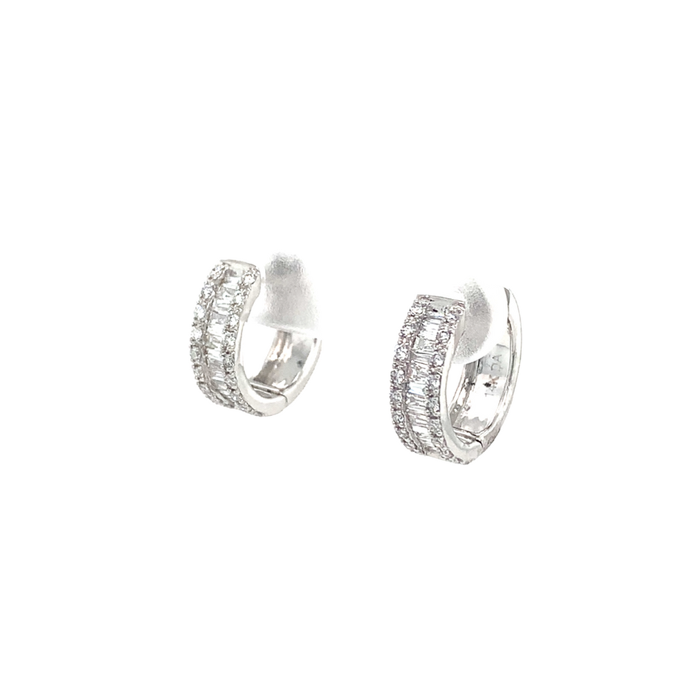 14kt White Gold Diamond Earrings