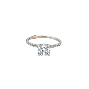 Platinum 1.01 + .15 ct Diamond Ring