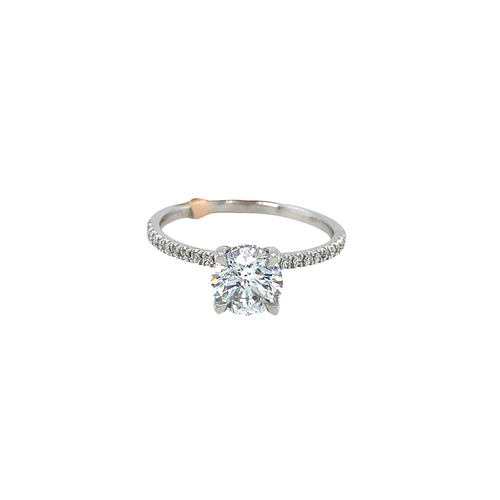 Platinum 1.01 + .15 ct Diamond Ring