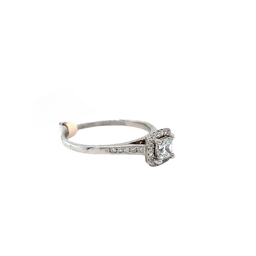 14kt White Gold .55ct Diamond Ring