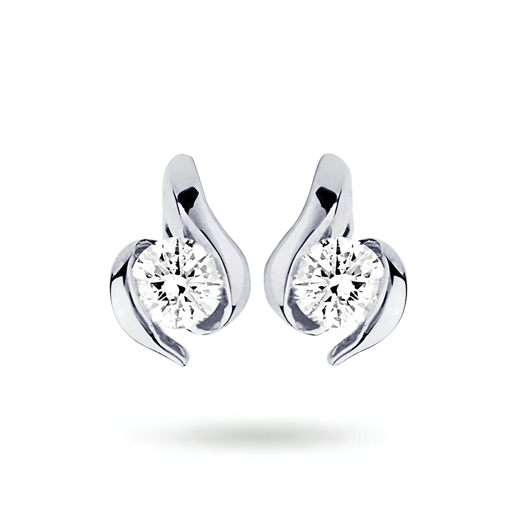 Sterling Silver .20TW Lab Grown Round Brilliant Stud Earrings