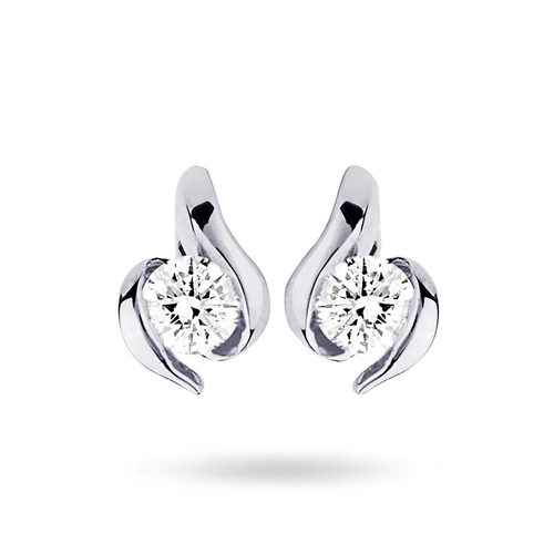 Sterling Silver .20TW Lab Grown Round Brilliant Stud Earrings