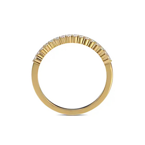 14KT Yellow Gold 0.16ct Lab Diamond Half Eternity Band