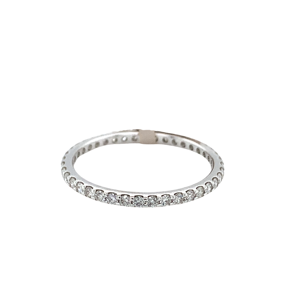 14kt White Gold 0.15tw Diamond Band