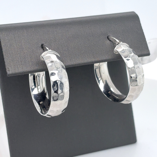 10kt White Gold Hoops