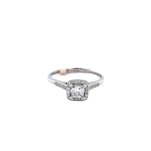 14kt White Gold .55ct Diamond Ring