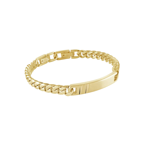 Italgem Stainless Steel Gold Plated Curb Bracelet