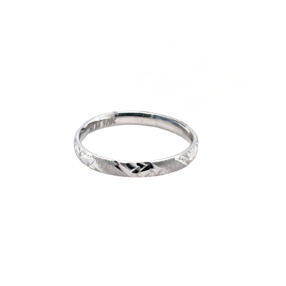 10kt White Gold Baby Band